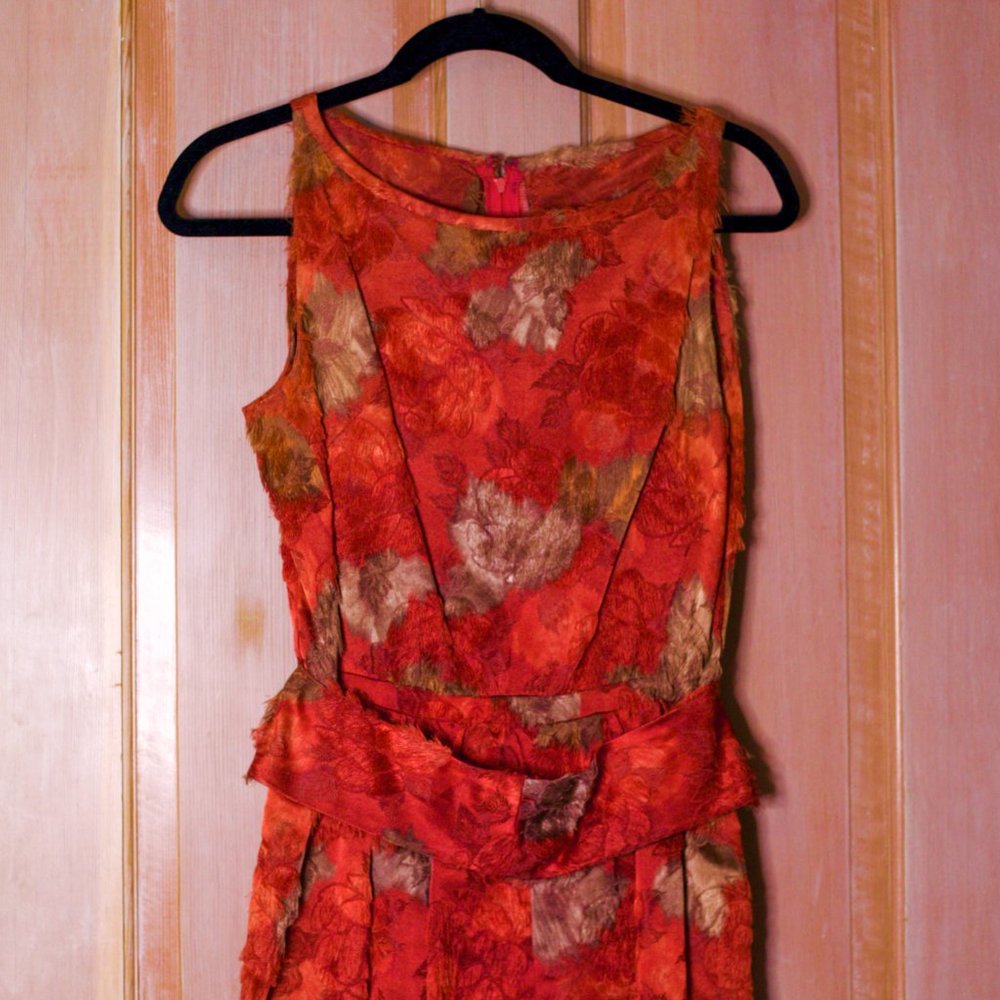 Custom Made-1960's Vintage Gown & Clutch